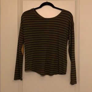 Olive green long sleeve top